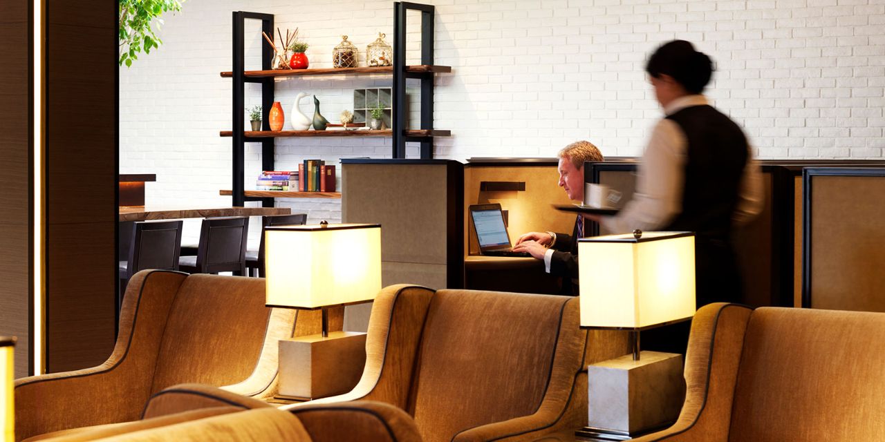 Relax in plush seating while enjoying attentive service and a selection of freshly prepared meals and beverages. Ideal for unwinding before your next journey at London Heathrow's Plaza Premium Lounge.